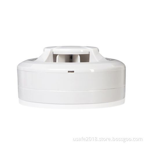 Fire Alarm System Heat Detector, 2-Wire with Remote LED Indicator Signal Output